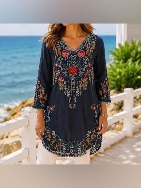 Johnny Was Tops - Johnny Was Janiya Tunic Size Small